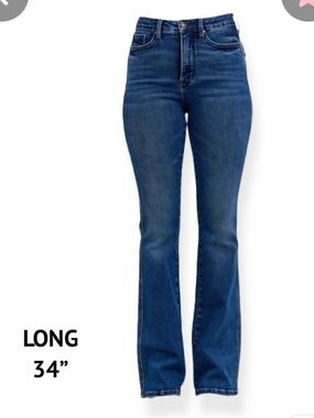 Judy Blue 24W Long Deep Indigo High-Rise Flare Jeans